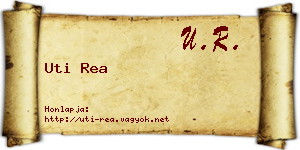 Uti Rea névjegykártya